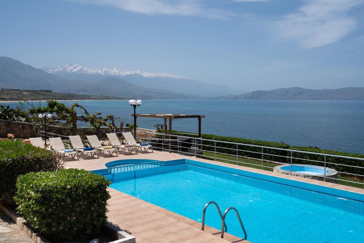 Beachfront Family Villa Katerina With Private Pool, Playground, Bbq & Amazing Sea Views! Petres  Zewnętrze zdjęcie